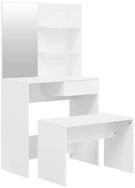 vidaXL Schminktisch Schminktisch-Set Hochglanz-Wei&szlig; 74,5x40x141 cm (1-St)