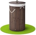 Juskys W&auml;schekorb Curly-Round, 55 l, mit Tragegriffe, Deckel, W&auml;schesack...