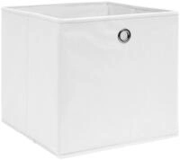 vidaXL Aufbewahrungsbox, Ordnungsboxen 10 Stk. Vliesstoff 28x28x28 cm Wei&szlig;
