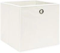 vidaXL Aufbewahrungsbox, Ordnungsboxen 4 Stk. Wei&szlig; 32x32x32 cm Stoff