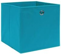 vidaXL Aufbewahrungsbox, Aufbewahrungsboxen 4 Stk. Babyblau 32x32x32 cm Stoff