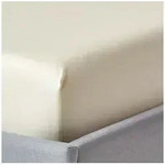 Homescapes Spannbettlaken Satin-Spannbettlaken Bio-Baumwolle - creme-vanille,...