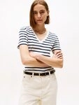 Tommy Hilfiger T-Shirt CODY V-NECK SHORT SLEEVE mit V-Ausschnitt, Baumwolle,...