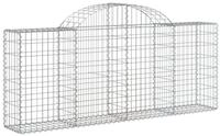 vidaXL Blumentopf Gabionen mit Hochbogen 11 Stk. 200x30x80/100cm Verzinktes...