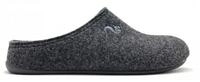 thies Pantoffel PET Slipper (weicher Filz) anthrazitgrau Damen Hausschuh