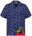 King Kameha Hawaiihemd Tom Selleck Original Hawaii-Hemd Herren Kurzarm Front-Tasche
