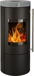 Haas + Sohn Kaminofen LURE, tief-schwarz, Zeitbrand