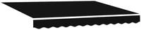 vidaXL Markise Markisenersatzstoff Schwarz 3 x 2,5 m Polyester (1-St)