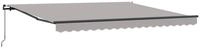 vidaXL Markise Ausziehbare Markise Hellgrau 400 x 300 cm (1-St)