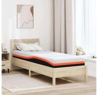vidaXL Matratze, Decken, Spannbetttuch, Matratze Wei&szlig; und Schwarz 70 x 200 cm