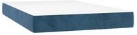 Boxspringmatratze Taschenfederkernmatratze Mittel Dunkelblau 120x200x20 cm Samt,