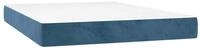 Boxspringmatratze Taschenfederkernmatratze Mittel Dunkelblau 140x220x20 cm Samt,