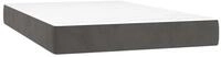 Boxspringmatratze Taschenfederkernmatratze Mittel Dunkelgrau 120x220x20 cm Samt,