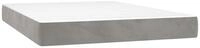 Boxspringmatratze Taschenfederkernmatratze Mittel Hellgrau 140x210x20 cm Samt,