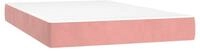 Boxspringmatratze Taschenfederkernmatratze Mittel Rosa 120x200x20 cm Samt,...