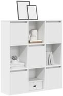 vidaXL B&uuml;cherregal, B&uuml;cherregal Wei&szlig; 89x24x101,5 cm Holzwerkstoff