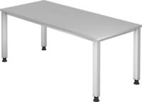 HAMMERBACHER Schreibtisch Schreibtisch 4-Fu&szlig; eckig 180x80cm Grau/Silber