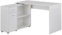 Wohnling Schreibtisch WL5.305 Regal Eck Wei&szlig; B&uuml;rotisch 120 cm Home Office