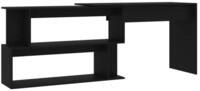 vidaXL Eckschreibtisch, Schreibtisch Schwarz 200x50x76 cm Holzwerkstoff