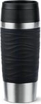Emsa Thermobecher Travel Mug Classic Wave, Edelstahl, Kunststoff, Silikon, 100%