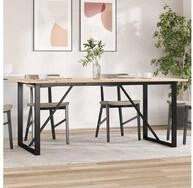 vidaXL Esstisch, Esstisch O-Gestell 180x90x75 cm Massivholz Kiefer und Stahl