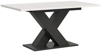 xonox.home Esstisch Esstisch Motion, ausziehbar, X-Fu&szlig;gestell, wei&szlig; / grau,