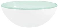 vidaXL Waschbecken Waschbecken Hartglas 30x12 cm Wei&szlig;