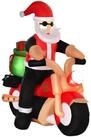 HOMCOM Weihnachtsfigur Aufblasbarer Weihnachtsmann