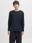 Rundhalsshirt JACK & JONES "JJEORGANIC BASIC TEE LS O-NECK NOOS", Herren, Gr. L, blau
