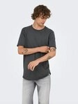 ONLY & SONS Rundhalsshirt ONSBENNE LONGY SS TEE NF 7822 NOOS Baumwolle, lang