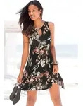 LASCANA Strandkleid mit Ringdetail am Ausschnitt, Jerseykleid Sommerkleid mit