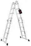 PROREGAL&reg; Vielzweckleiter MULTISTEP mit Ger&uuml;stplattform Aluminium 4x5 Sprossen