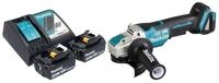 Makita Winkelschleifer DGA 520 RFX1 18 V 125 mm X-LOCK Brushless + 2x Akku 3,0 Ah +