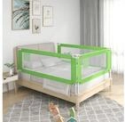 vidaXL Bett, Kleinkind-Bettschutzgitter Gr&uuml;n 120x25 cm Stoff