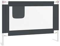vidaXL Bettschutzgitter, Kleinkind-Bettschutzgitter Dunkelgrau 90x25 cm Stoff