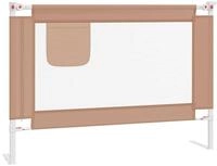 vidaXL Bettschutzgitter, Kleinkind-Bettschutzgitter Taupe 90x25 cm Stoff