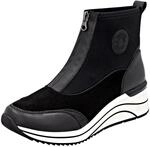 Keilsneaker REMONTE, Damen, Gr. 36, schwarz, Lacklederimitat, Lederimitat, Textil,