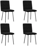 vidaXL Esszimmerstuhl Esszimmerst&uuml;hle 4 Stk. Schwarz Samt (4 St)