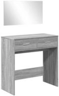 vidaXL Schminktisch Schminktisch mit Spiegel Grau Sonoma 80x39x80 cm (1-St)