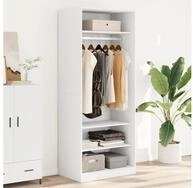 vidaXL Kleiderschrank 80 x 50 x 200 cm Kleiderschrank Wei&szlig; 80x50x200 cm...