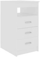 vidaXL Sideboard, Kommode mit Schubladen Wei&szlig; 40x50x76 cm Holzwerkstoff