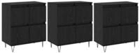 vidaXL Sideboard vidaXL Sideboards 3 stk. Schwarz Eichen-Optik