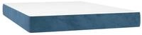 Boxspringmatratze Taschenfederkernmatratze Mittel Dunkelblau 140x200x20 cm Samt,