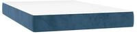 Boxspringmatratze Taschenfederkernmatratze Mittel Dunkelblau 120x210x20 cm Samt,