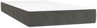 Boxspringmatratze Taschenfederkernmatratze Mittel Dunkelgrau 120x190x20 cm Samt,