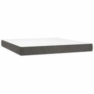 Boxspringmatratze Taschenfederkernmatratze Mittel Dunkelgrau 160x210x20 cm Samt,