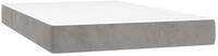 Boxspringmatratze Taschenfederkernmatratze Mittel Hellgrau 120x200x20 cm Samt,