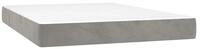 Boxspringmatratze Taschenfederkernmatratze Mittel Hellgrau 120x210x20 cm Samt,