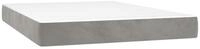 Boxspringmatratze Taschenfederkernmatratze Mittel Hellgrau 140x220x20 cm Samt,
