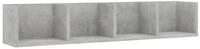 vidaXL Wandregal, CD-Wandregal Betongrau 100x18x18 cm Holzwerkstoff